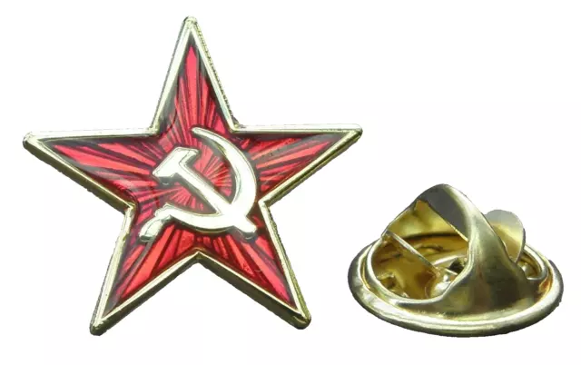 Hammer & Sickle Red Star Communist Pin Badge Revolution Socialist USSR