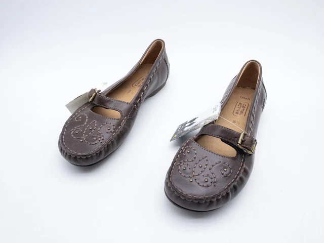 Mocassin FLEX cognac cuir bord cranté - Mocassins / Slippers Femme