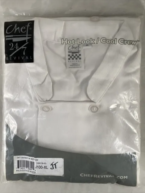 Chef Revival 24/7 Jacket With Buttons J100-XL Size XL