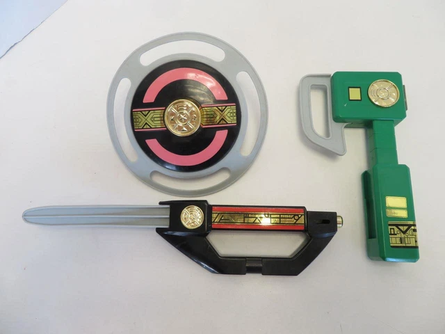 Lot De 4 Armes Power Rangers – Pistolets Et épées Bandai – Occasion