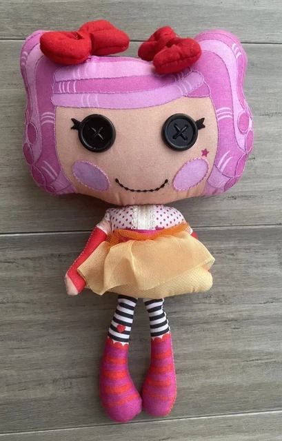MGA Lalaloopsy Peanut Big Top Soft Cloth Plush Doll Pink Hair Red Bows flaws