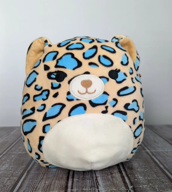 Squishmallow 8" Liv the Teal Leopard Plush Pillow Kellytoy