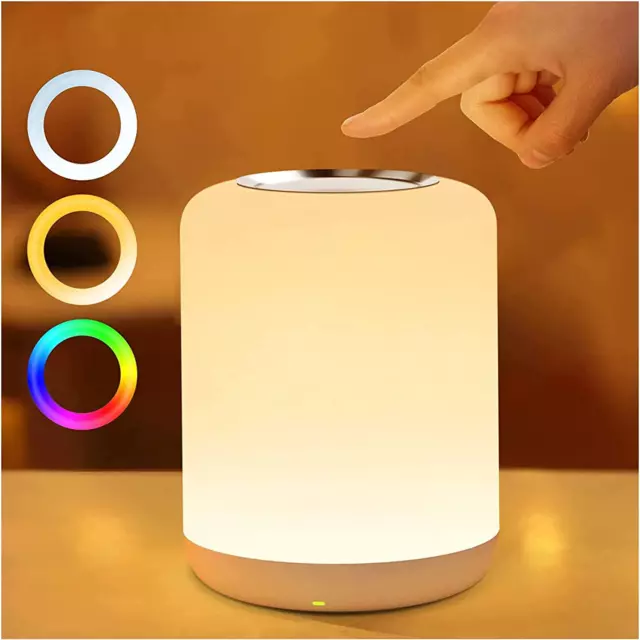 Touch Dimmable Night Lamp, Led Luce Notturna Bambini, Con 256 RGB Lampada Da Tav