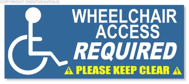 Handicap Wheelchair Access Vehicle Disabled Window Parking Decal Sticker 6"