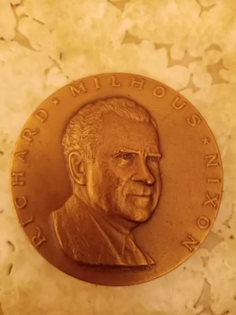 President Richard M Nixon 1969 Inaugural Bronze Medal Medallic Art Co. 2 3/4"