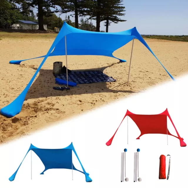 Beach Tent Sun Shelter Portable Family Sun Shade Canopy Awning For Camping