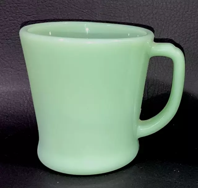 Vintage Jadeite Fire King Mug Green D Handle Made In USA