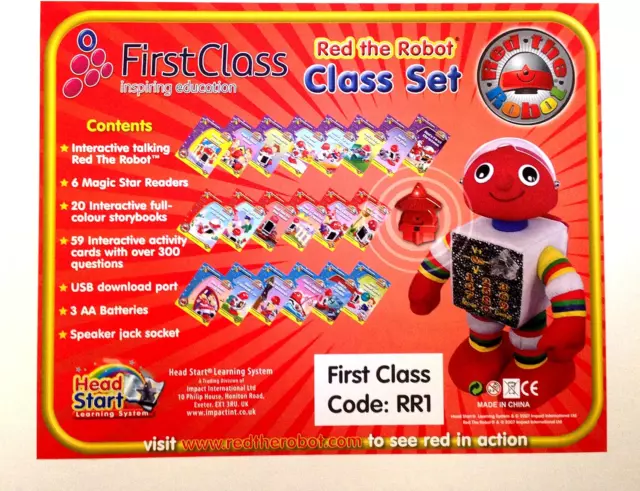 First Class Inspiring Education RED THE ROBOT CLASS SET Childrens Learning Tool