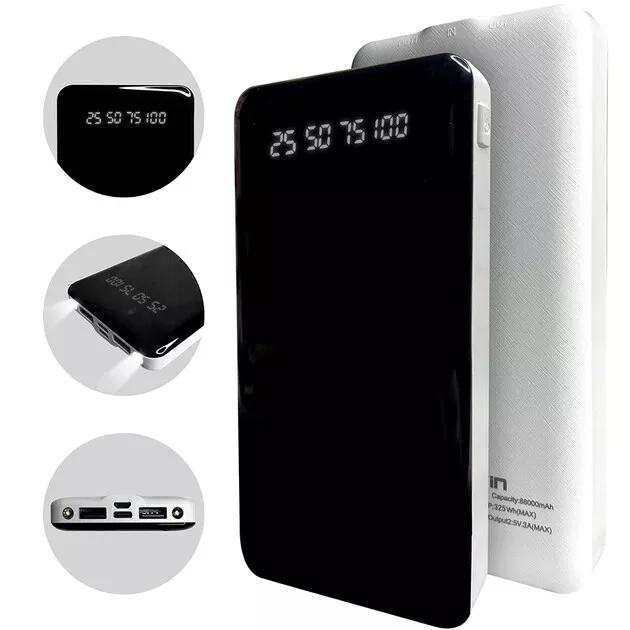 Power Bank Universale 88000 Mah Batteria Esterna 2 Usb 1 Micro Usb 1 Type-C