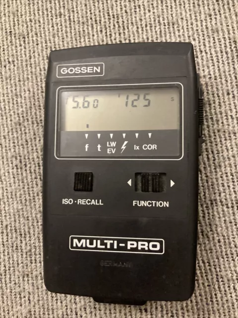Gossen Multi-Pro light meter tested works