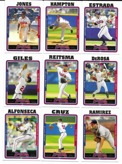 ATLANTA BRAVES - 2004 Topps MLB Baseball Trading Cards x 15