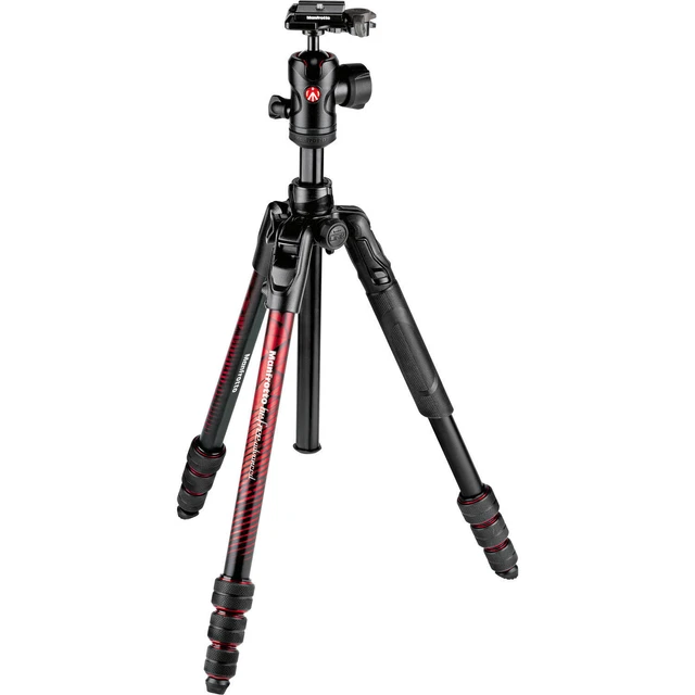 Trépied de voyage avancé Befree Manfrotto (rouge) avec rotule Mfr #...