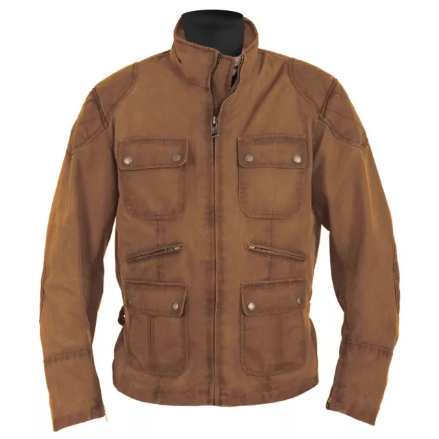 Helstons Hunt Motorbike Motorcycle Waxed Cotton Jacket Oak