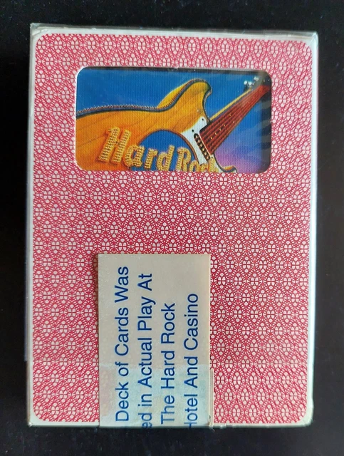 Vintage HARD ROCK Hotel & Casino ~ PAULSON Game Used Playing Cards ~ Guitar Logo Vintage HARD ROCK Hotel & Casino ~ PAULSON Game Used Playing Cards ~ Guitar Logo