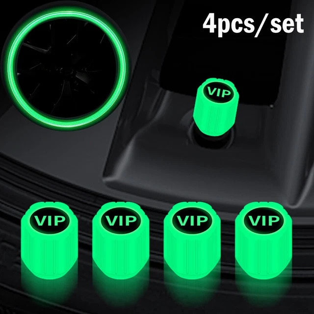 4pcs Auto Tappo Valvola Pneumatico Luminoso Copertura Ruota Anti-polvere Kit
