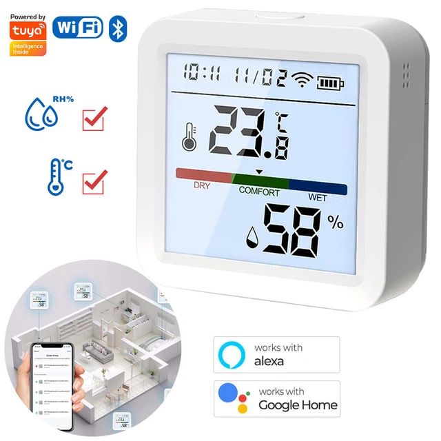 SMART WIFI HYGROMETER Thermometer Temperature Humidity Sensor Detector ...