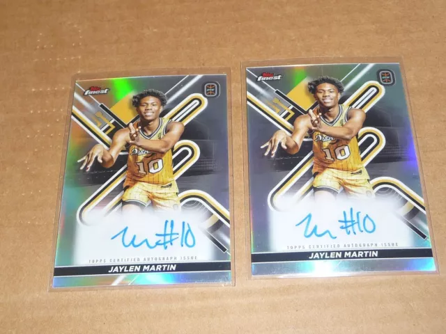 2022/23 Topps Finest OTE OVERTIME ELITE JAYLEN MARTIN AUTOGRAPH/AUTO LOT OF 2