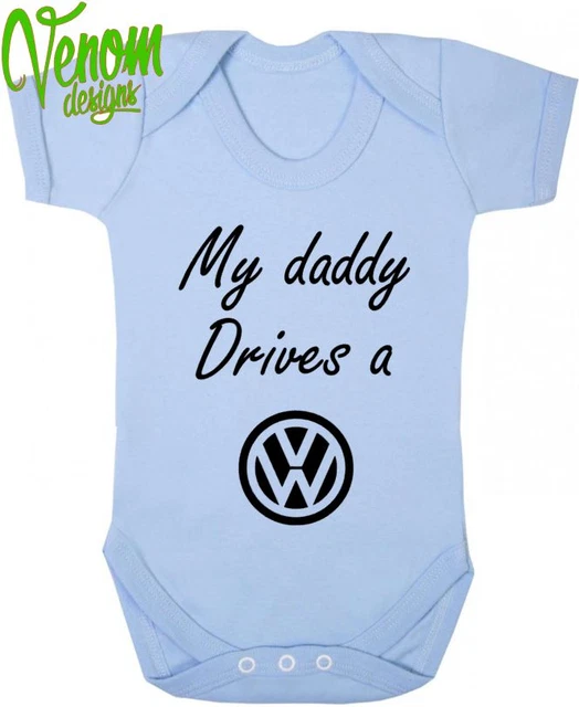 My Daddy Drives campervan BABY BODYSUIT GROW VEST GIRL BOY CLOTHES GIFT LOVE VW