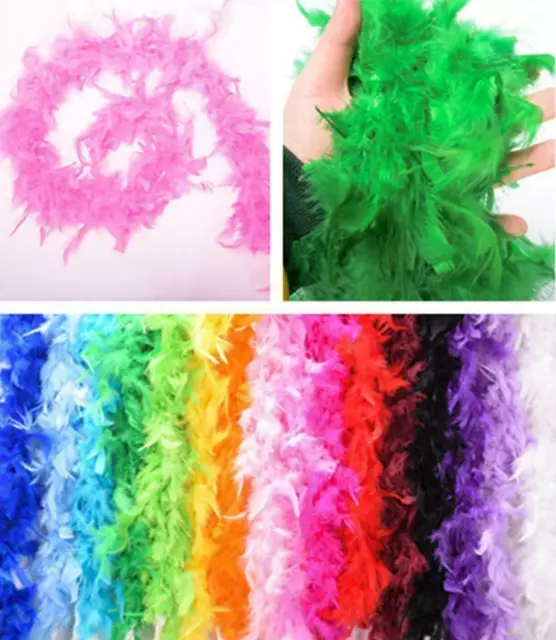 2M Feather Boa Party Dressup  Wedding Flower Strip Fluffy Craft Costume Decor