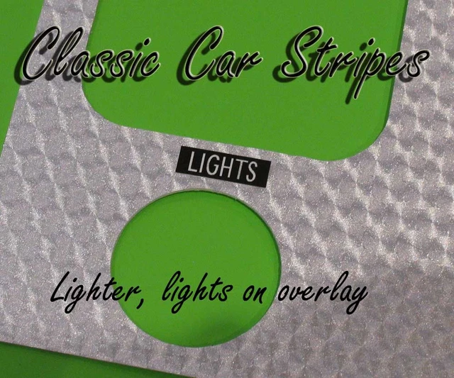 Holden HQ GTS Monaro Coupe Dash Facia Decal/Sticker Letter Set - LIGHTS LIGHTER