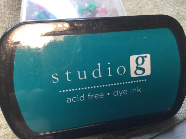 Studio G acid free free dye ink stamp pad teal green?