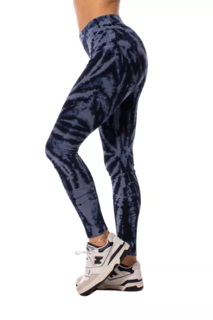 High Rise Ankle Legging (Style W-566, Tie-Dye Deep Ocean) by Hard Tail Forever