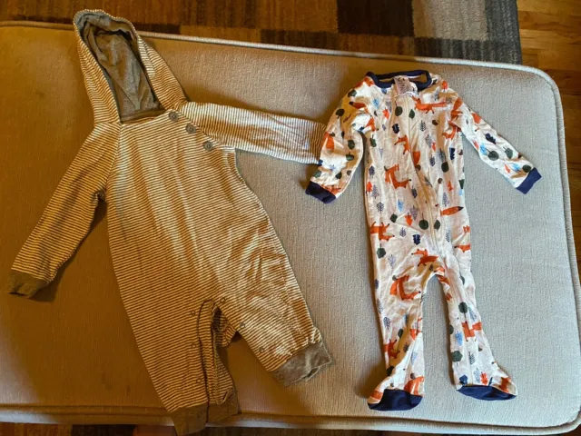Baby Boy Long Sleeve Bodysuits; 3-6 Months; Lot Of 2 Pieces; Carters; Robeez;