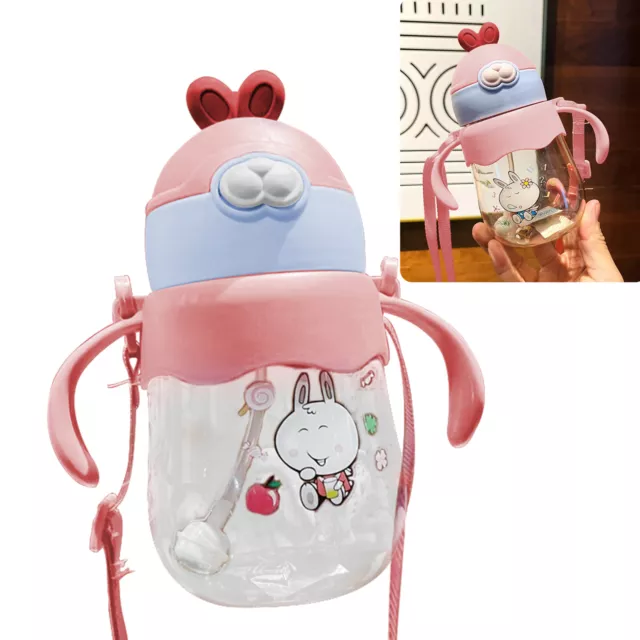 450ml With Straw Sippy Cup For Baby Portable Drinkware Water Bottle Feeding