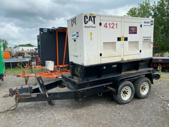 2006 CAT XQ60 Generator Trailer Mounted 60 KW 3 Phase UNTESTED - PARTS UNIT