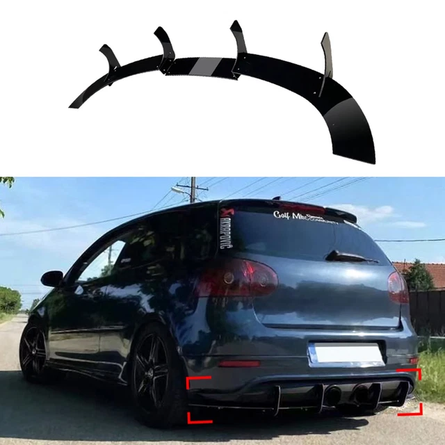 For Volkswagen Golf 5 R32 MK5 2005-09 Rear Lower Bumper Diffuser Shark Fin Trim