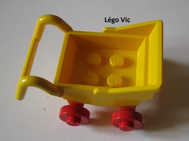 Lego x677c01 fabad3c01 Fabuland Stroller Complet Yellow Poussette Jaune 3602 MOC