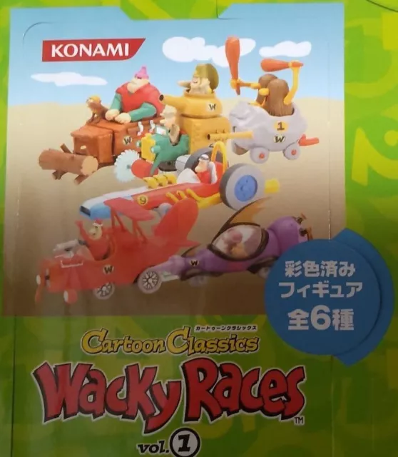 Konami Wacky Races  VOL.1 6 set MEAN MACHINE ARMY SURPLUS VAROOM ROADSTER BOULDE