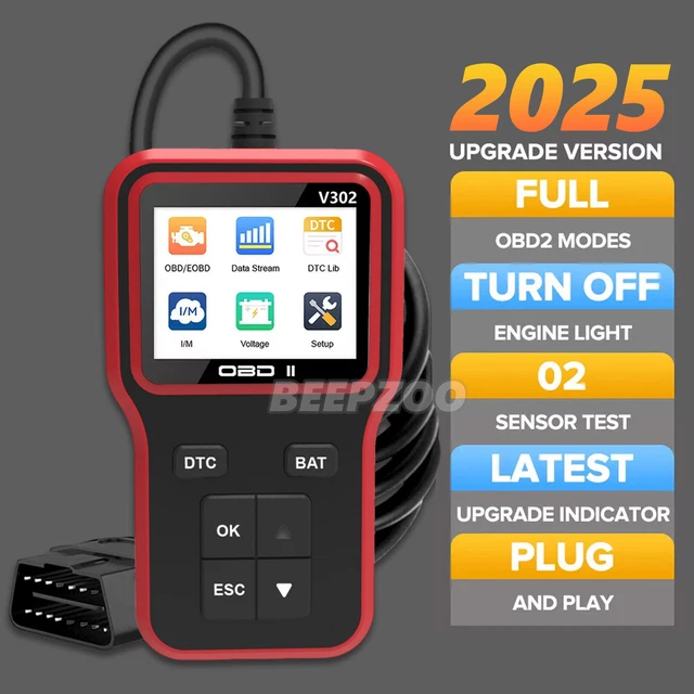 OBD2 SCAN TOOL Engine Code Erase Codes Code Readers Car Diagnostic ...