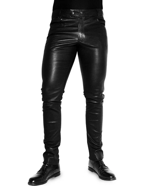 Bockle® New STRETCH Tube Lamb Lederhose Premium Lederjeans Skinny Leder Herren