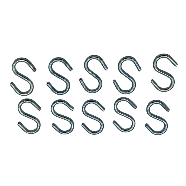 Hindley 11806 1" S Hooks Light Open Style Zinc Plated Pack of 10 + Get 7 FREE!