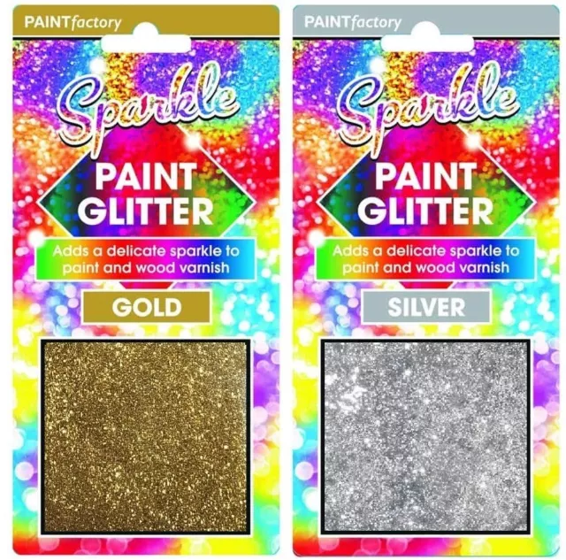 Hemway Gold Glitter Paint Additive Crystals for Emulsion Walls Wallpaper  Sparkle