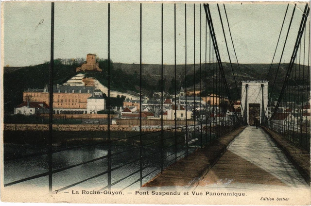 CPA La Roche Guyon Pont suspendu et vue panoramique (1319528)