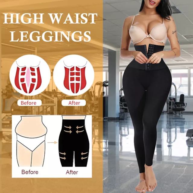 Women High Waist Leggings Tummy Control Pants Body Shaper Slimming Corset Yoga