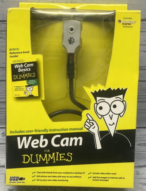NUEVA Cámara Web para Dummies Modelo 49052-DM con Manual de Instrucciones Fácil de Usar