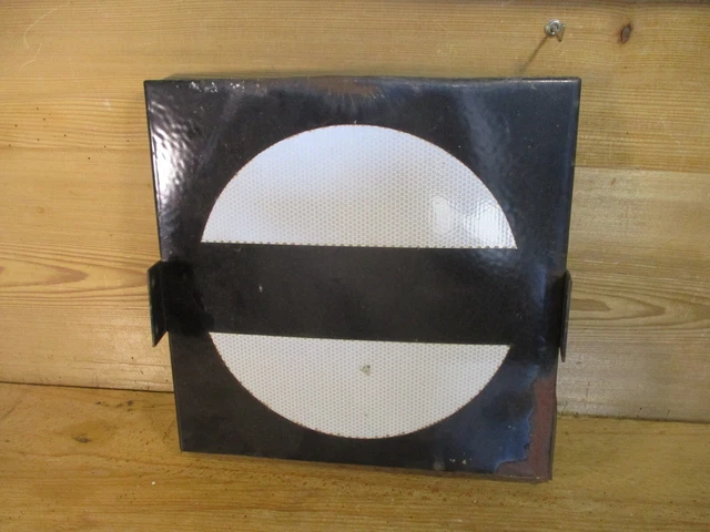Eisenbahn Emailschild Blechschild Signal GSP 0 -Halt! Lok Rangierarbeit DR