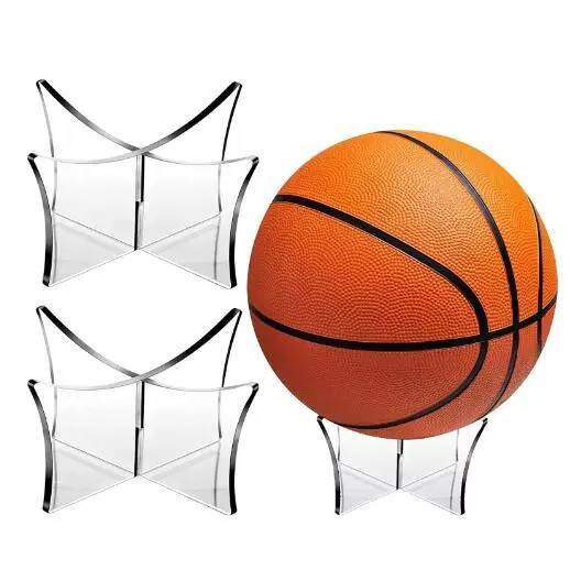3PCS Supports Bracket Volleyball Soccer Basketball Ball Display Stand Acrylic