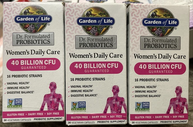 3 Garden Of Life Women's Daily Care Probiotics 40 Billion CFU 30ea
