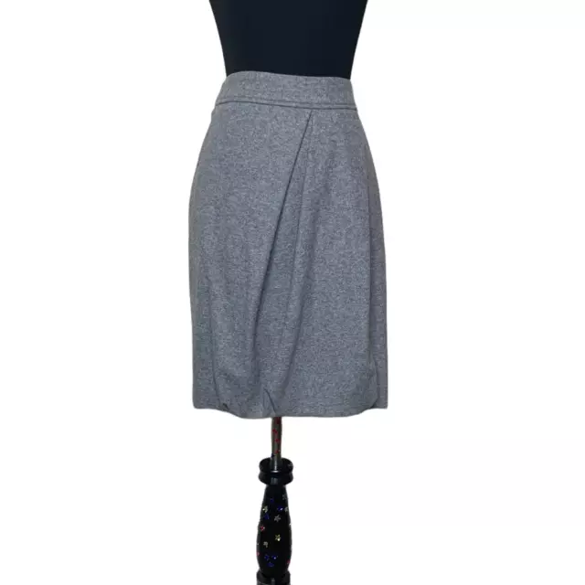 GUNEX GRAY WOOL bubble lined pleated skirt size 8 $70.00 - PicClick