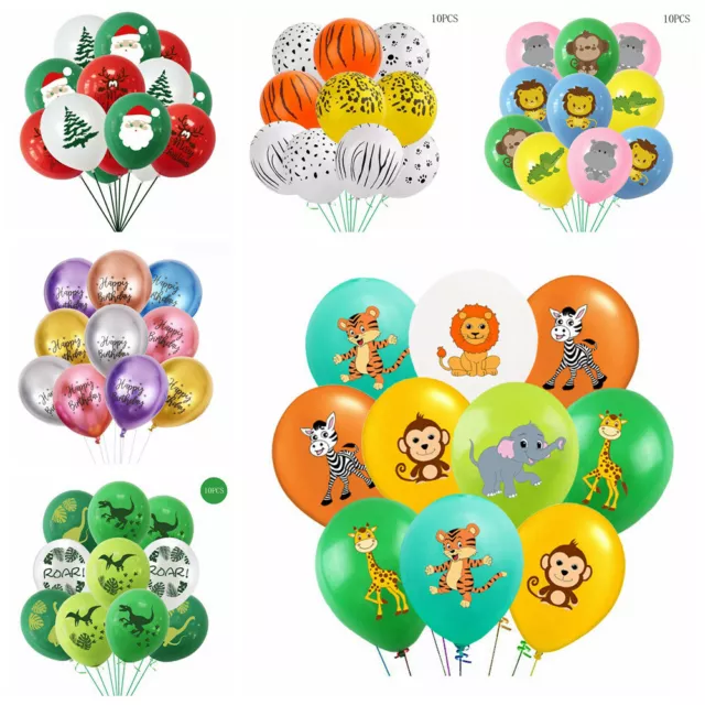 10X 12inch Animal Latex Balloons Jungle Wild Christmas Party Birthday Decoration