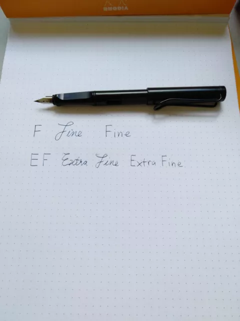 Fountain Pen Nib - Lamy Safari Compatible - F EF Fine Extra Fine 3