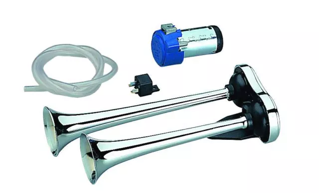 Kompressor-Doppelhorn 35/31cm Hupe24 Volt E-Prüfzeichen passend für IVECO