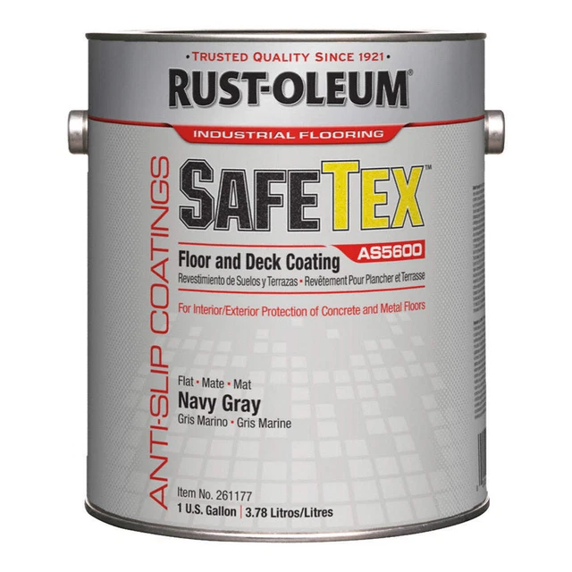 RUST-OLEUM 261177 Floor/Deck Coating,Navy Gray,1 gal,Can
