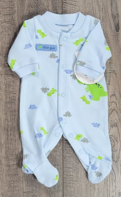 New Baby Boy Clothes Child Mine Carter's Preemie Blue Dinosaur Little Guy Outfit