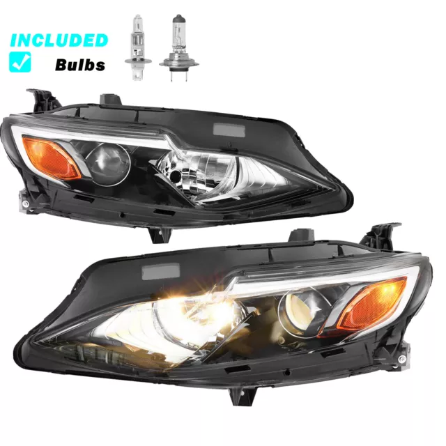 2pcs Headlamp For 2019-2023 Chevy Malibu Halogen Headlights w/ blub LH & RH Side