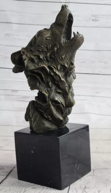 Game Of Thrones King Der North Wolf Büste Bronze Statue Skulptur Figur Kunst 3